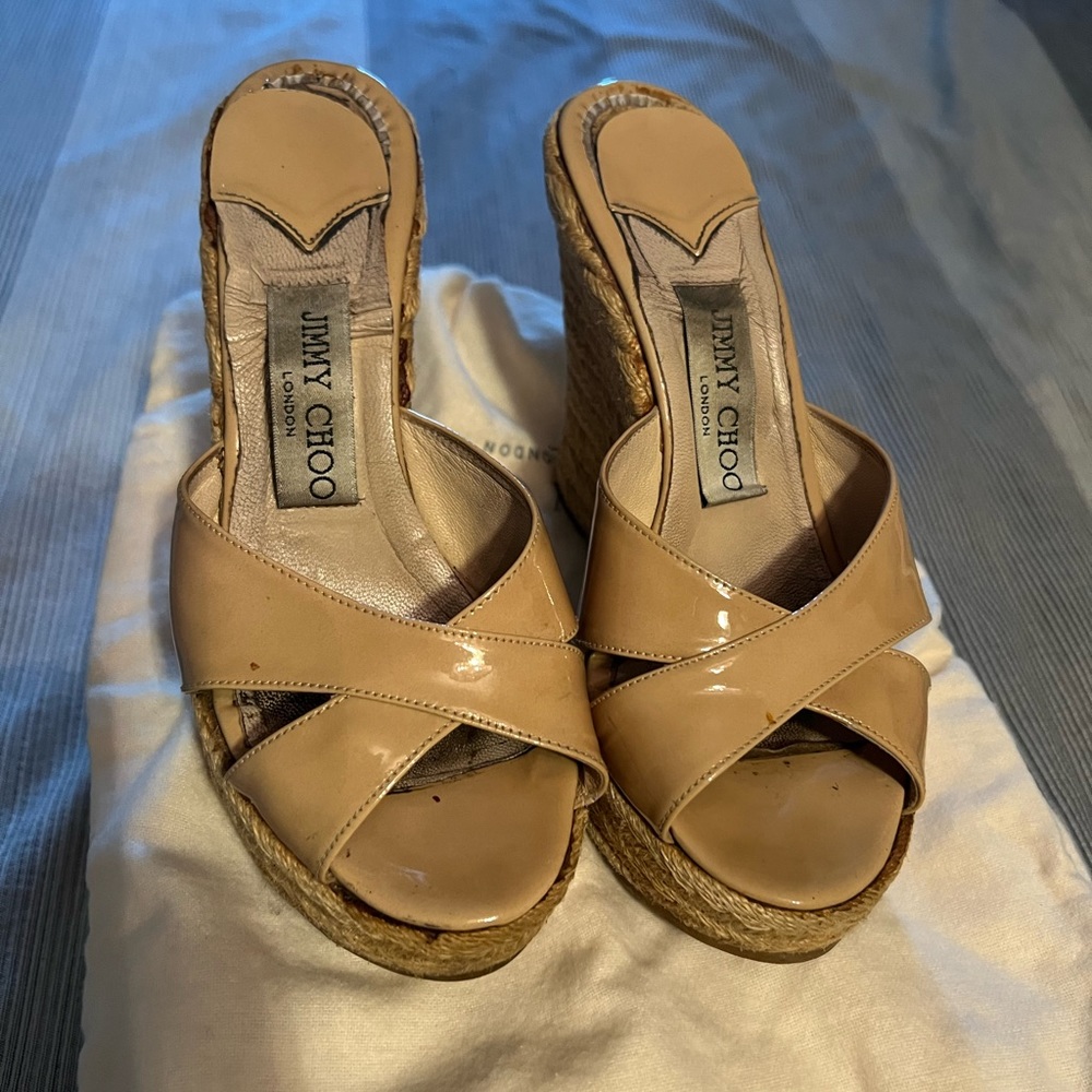 Jimmy Choo wedge size 35. With original box and dust bag